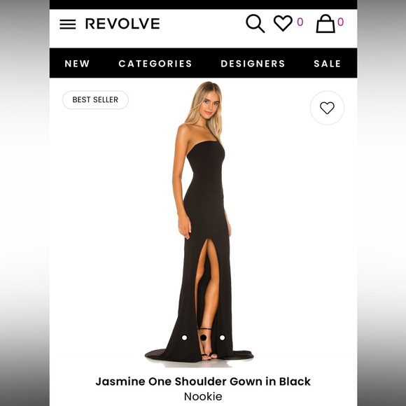 Nookie gown- Jasmine one shoulder size S - Picture 2 of 5